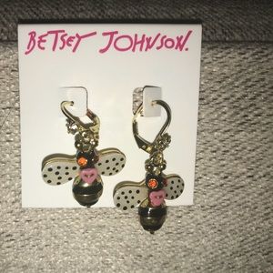New Betsey Johnson Bumblebee Earrings